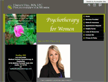 Tablet Screenshot of hadleyhilltherapy.com